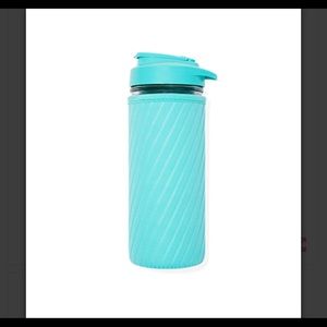 Masontops Glass Water Bottle Neoprene in Turquoise